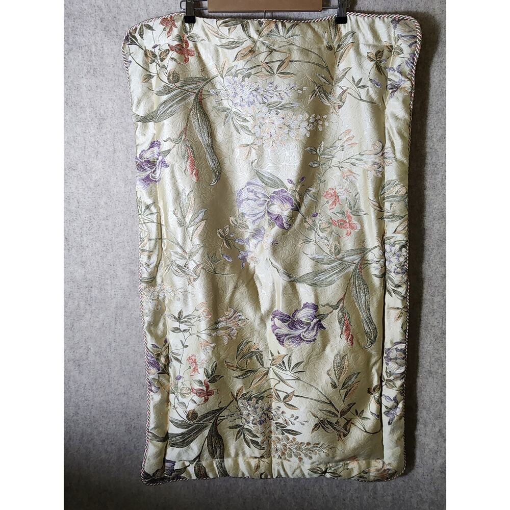 CROSCILL HOME Gold Green Rope Trim Thick Fluff KING Pillow Shams Set of 2